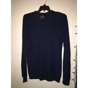 Navy blue knit sweater
